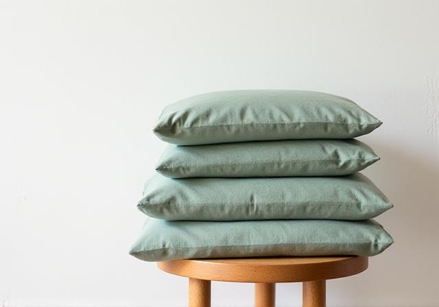 Sustainable bamboo linen set in sage green